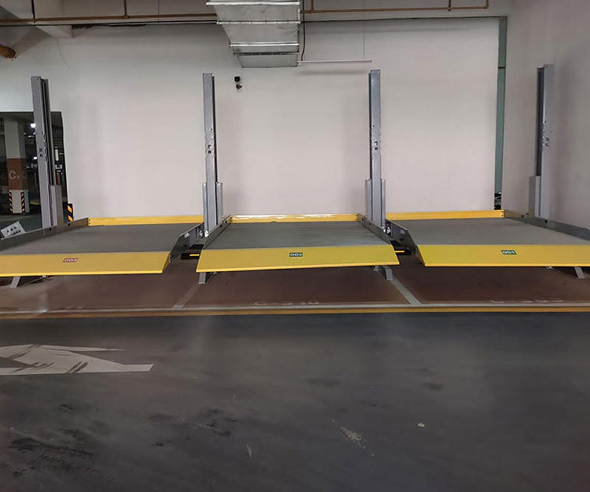 華陰市兩層升降平移停車立體車庫拆除